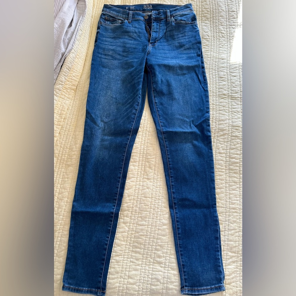 a.n.a Dark Blue Skinny Jeans for Women